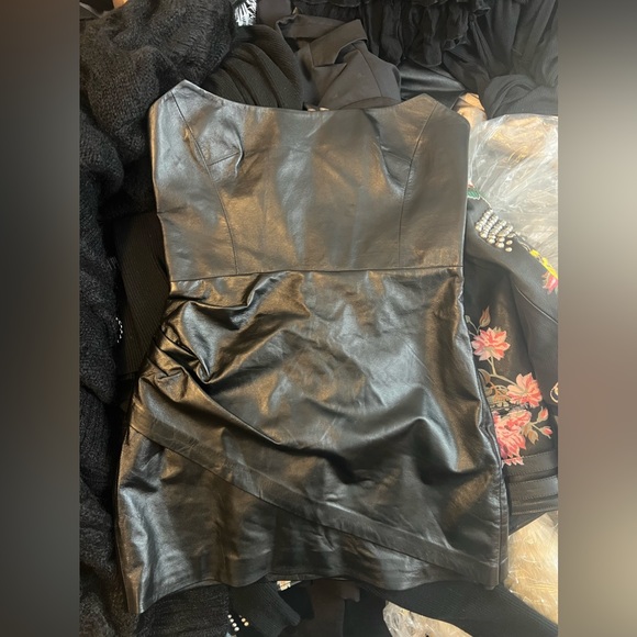 Zeynep Arcay Leather Mini Dress - Picture 6 of 8